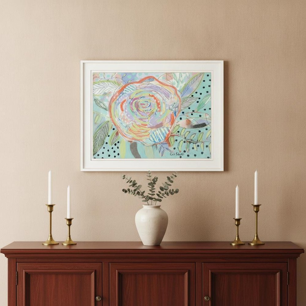 Bloom for Yourself 1 White Framed Print Wall Art HomeRoots