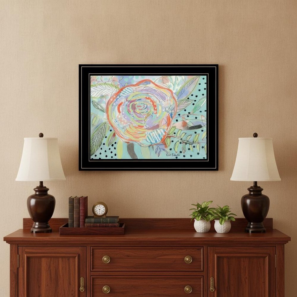 Bloom for Yourself 2 Black Framed Print Wall Art — view 1
