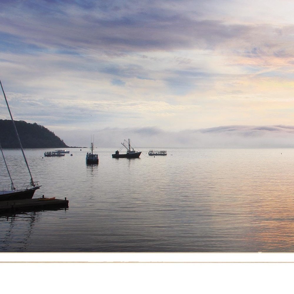 BAR HARBOR SILHOUETTES 1 White Framed Print Wall Art — view 4