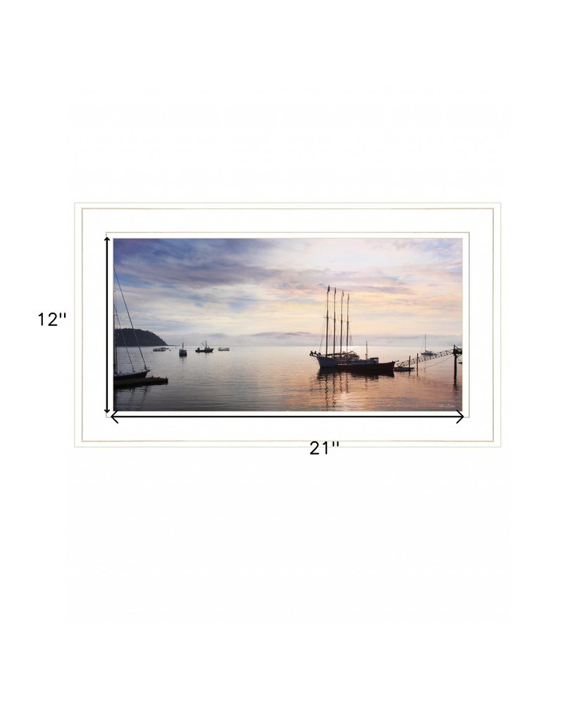 BAR HARBOR SILHOUETTES 1 White Framed Print Wall Art HomeRoots