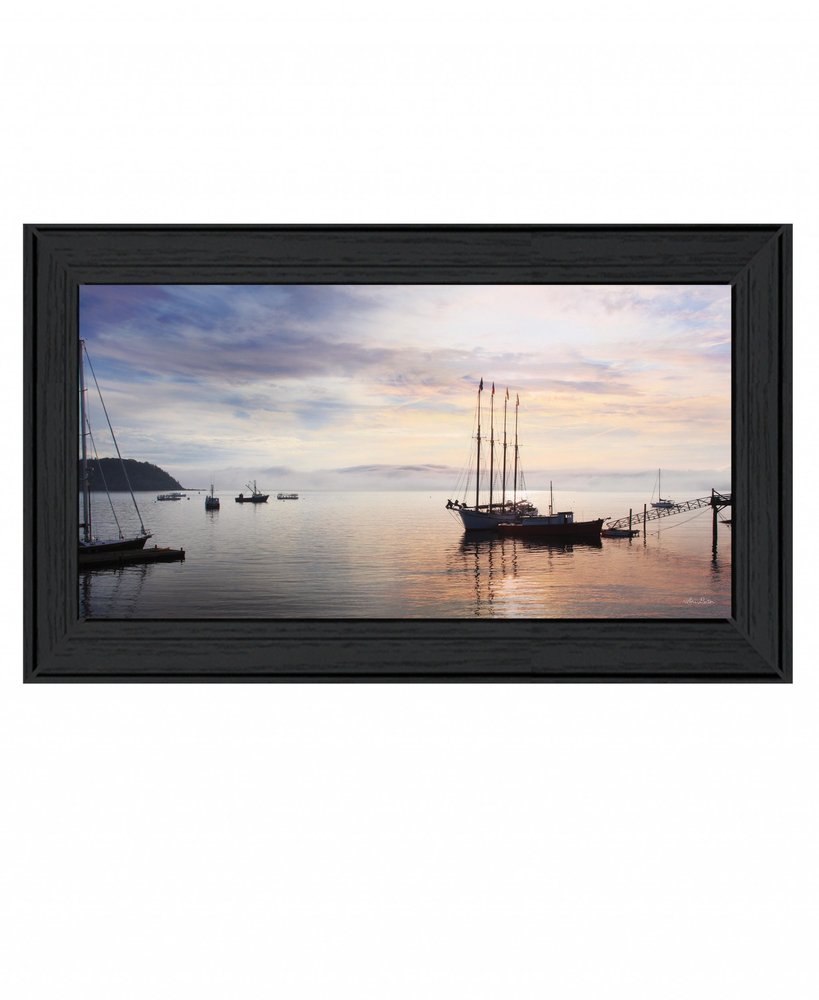 BAR HARBOR SILHOUETTES 2 Black Framed Print Wall Art HomeRoots