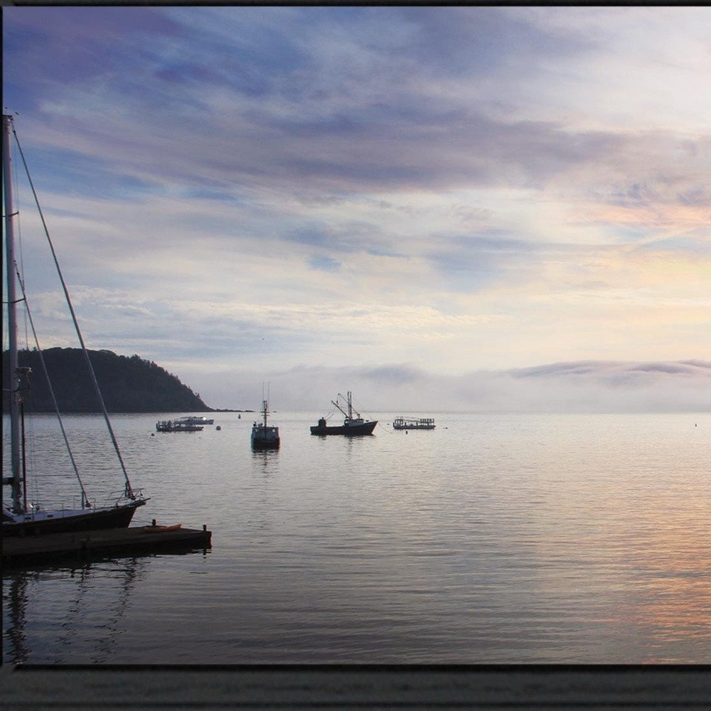 BAR HARBOR SILHOUETTES 2 Black Framed Print Wall Art HomeRoots