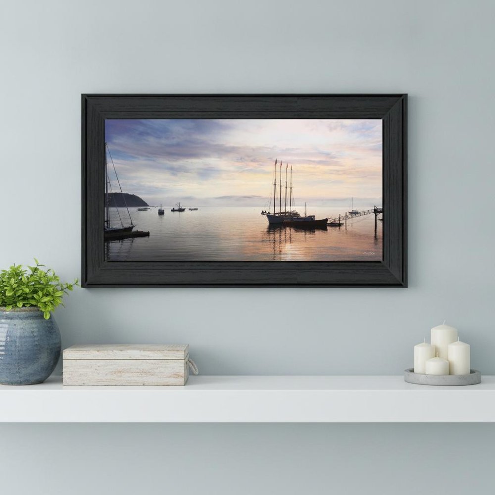 BAR HARBOR SILHOUETTES 2 Black Framed Print Wall Art — view 5