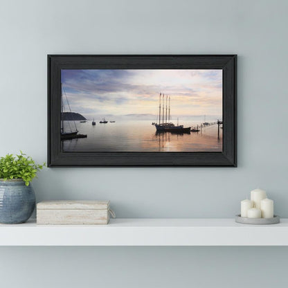 BAR HARBOR SILHOUETTES 2 Black Framed Print Wall Art HomeRoots