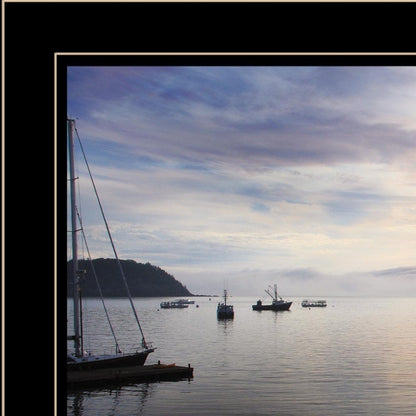 BAR HARBOR SILHOUETTES 1 White Framed Print Wall Art HomeRoots