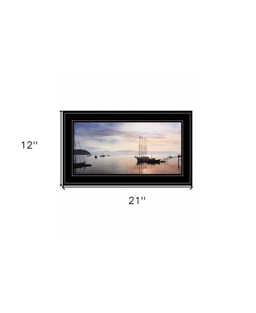 BAR HARBOR SILHOUETTES 1 White Framed Print Wall Art HomeRoots