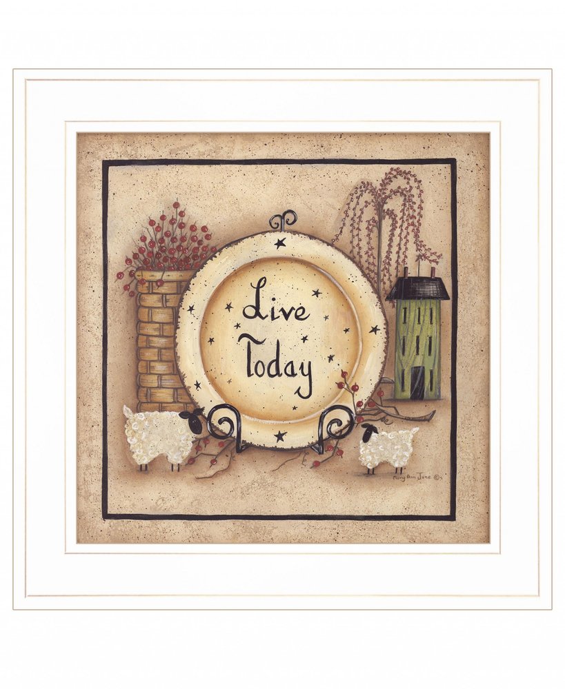 Live Today 3 White Framed Print Wall Art HomeRoots