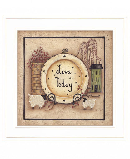 Live Today 3 White Framed Print Wall Art HomeRoots