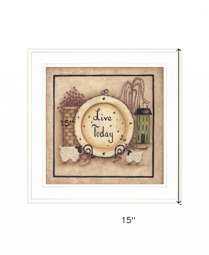 Live Today 3 White Framed Print Wall Art HomeRoots