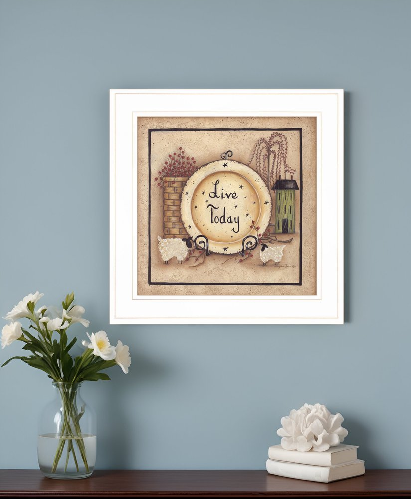 Live Today 3 White Framed Print Wall Art HomeRoots