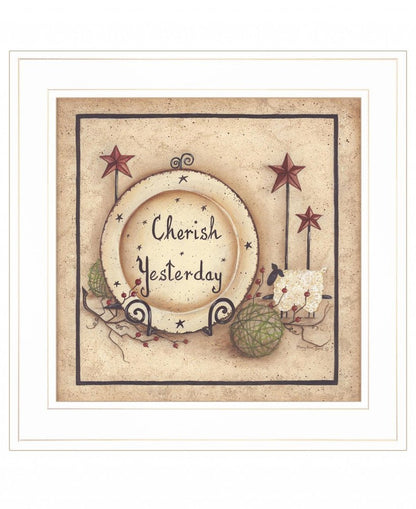 Cherish Yesterday 3 White Framed Print Wall Art HomeRoots