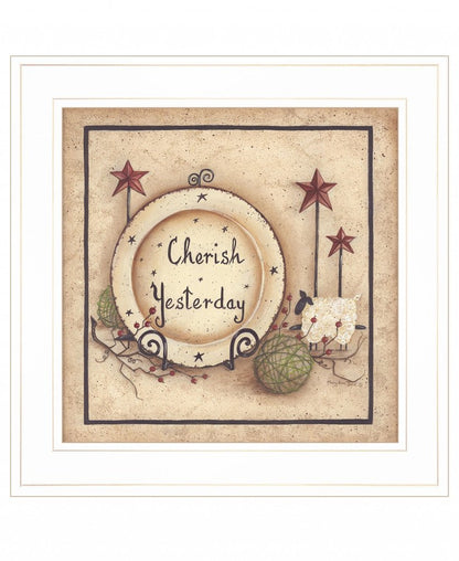 Cherish Yesterday 3 White Framed Print Wall Art HomeRoots