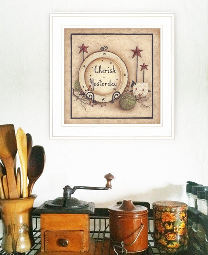 Cherish Yesterday 3 White Framed Print Wall Art HomeRoots