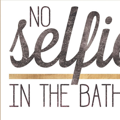 No Selfies in the Bathroom 5 White Framed Print Bathroom Wall Art HomeRoots