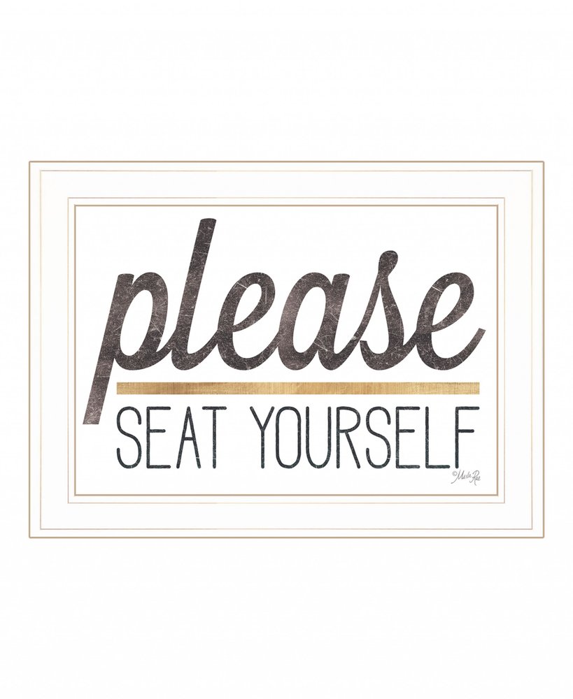 Please Seat Yourself 2 White Framed Print Wall Art — view 2