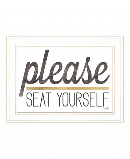 Please Seat Yourself 2 White Framed Print Wall Art HomeRoots