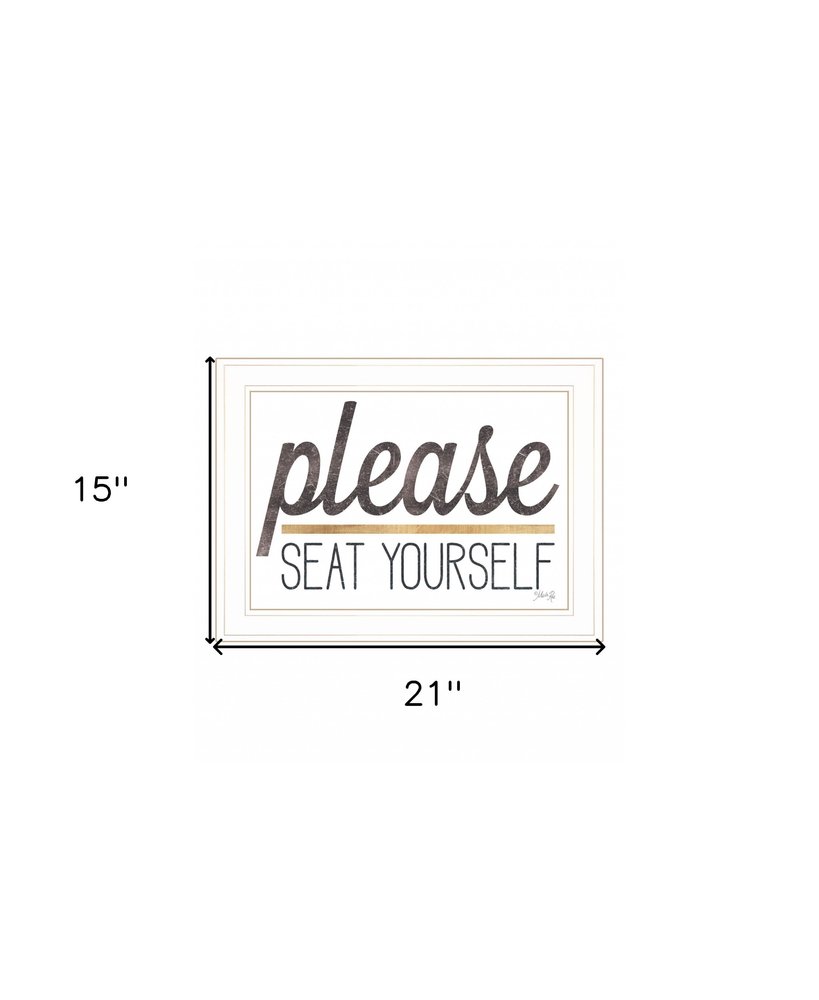Please Seat Yourself 2 White Framed Print Wall Art HomeRoots
