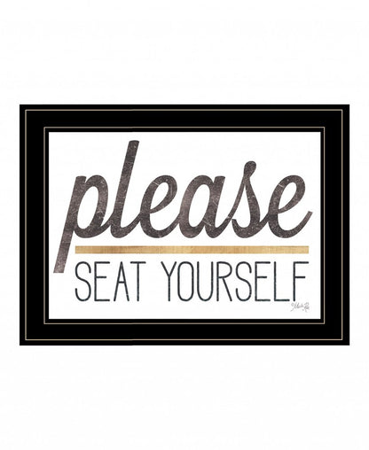 Please Seat Yourself 3 Black Framed Print Wall Art HomeRoots