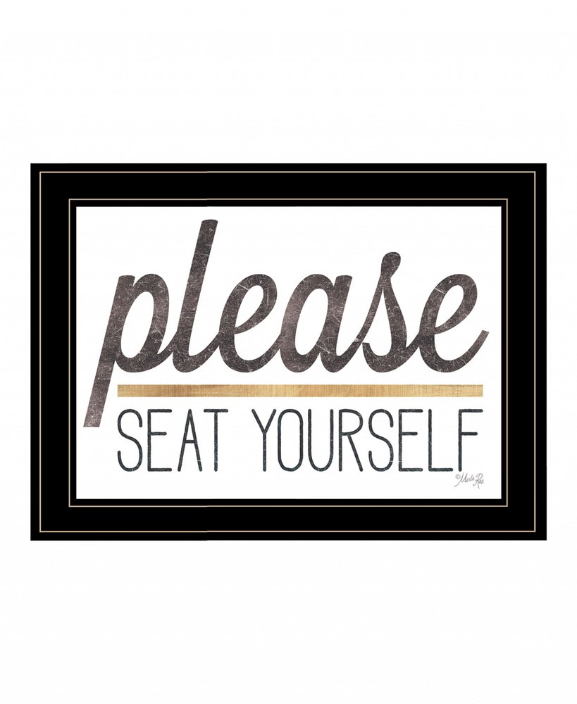 Please Seat Yourself 3 Black Framed Print Wall Art HomeRoots