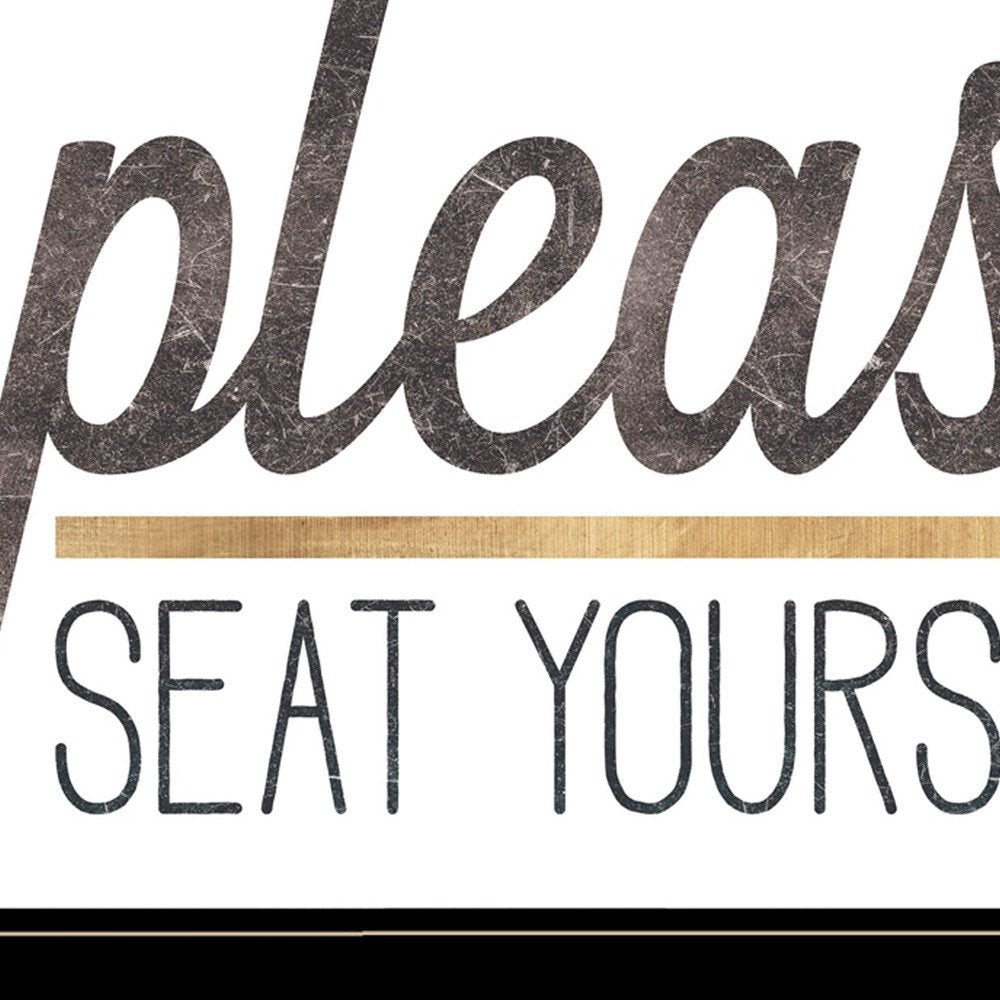Please Seat Yourself 3 Black Framed Print Wall Art HomeRoots