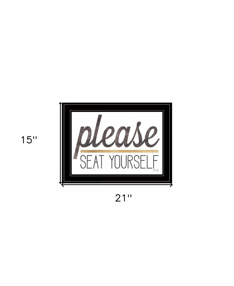Please Seat Yourself 3 Black Framed Print Wall Art HomeRoots