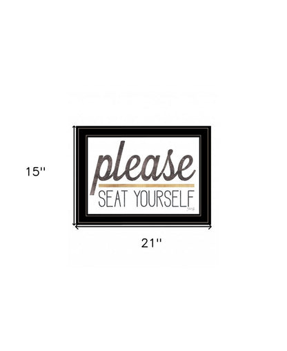 Please Seat Yourself 3 Black Framed Print Wall Art HomeRoots