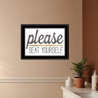 Please Seat Yourself 3 Black Framed Print Wall Art HomeRoots