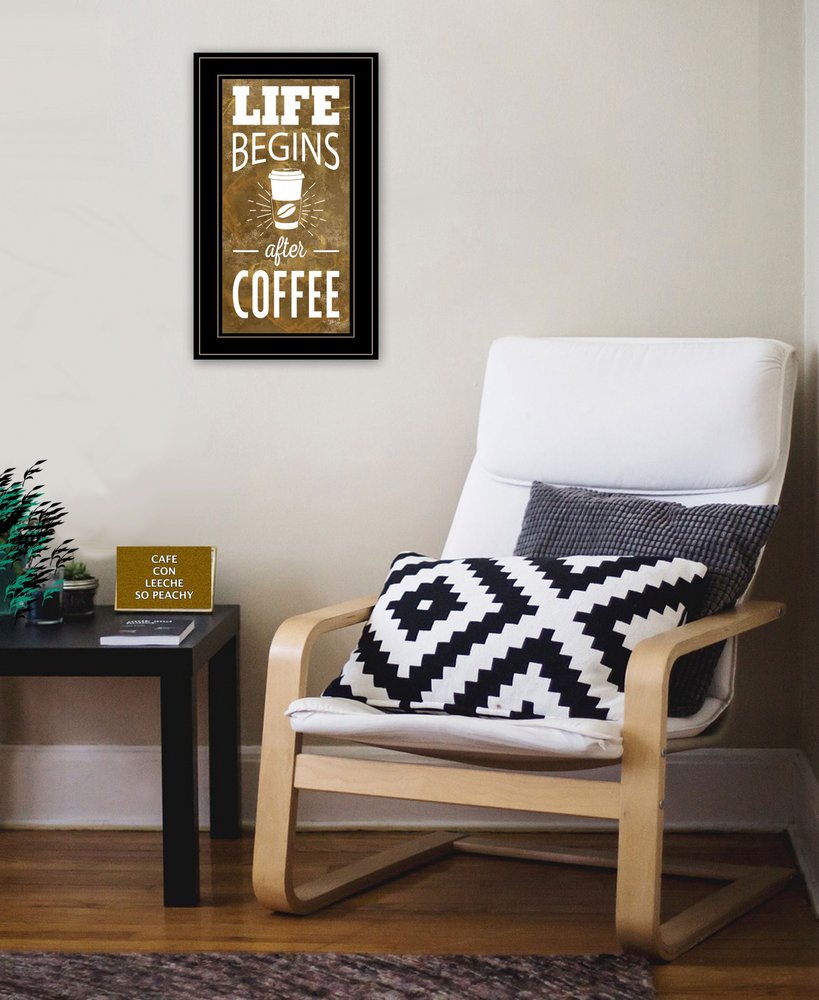 Life Begins After Coffee 3 Black Framed Print Wall Art HomeRoots