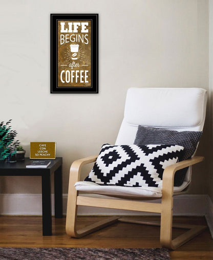 Life Begins After Coffee 3 Black Framed Print Wall Art HomeRoots