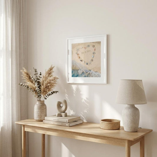 Marriage is a Beach 2 White Framed Print Wall Art