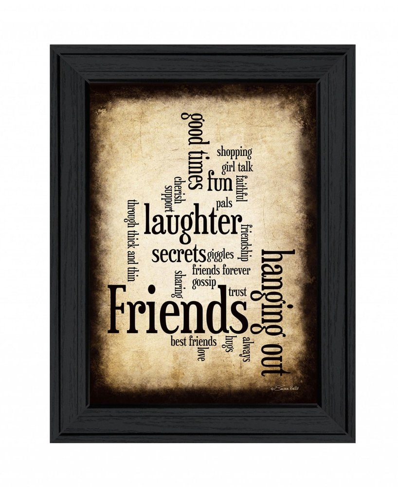Friends 1 Black Framed Print Wall Art HomeRoots
