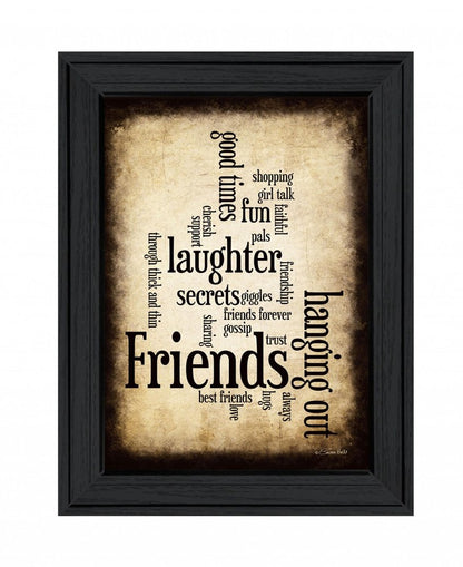 Friends 1 Black Framed Print Wall Art HomeRoots