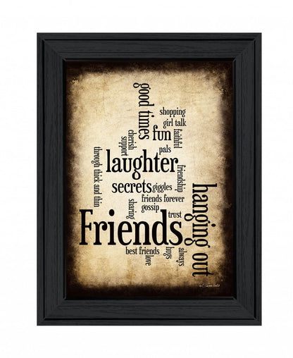 Friends 1 Black Framed Print Wall Art HomeRoots