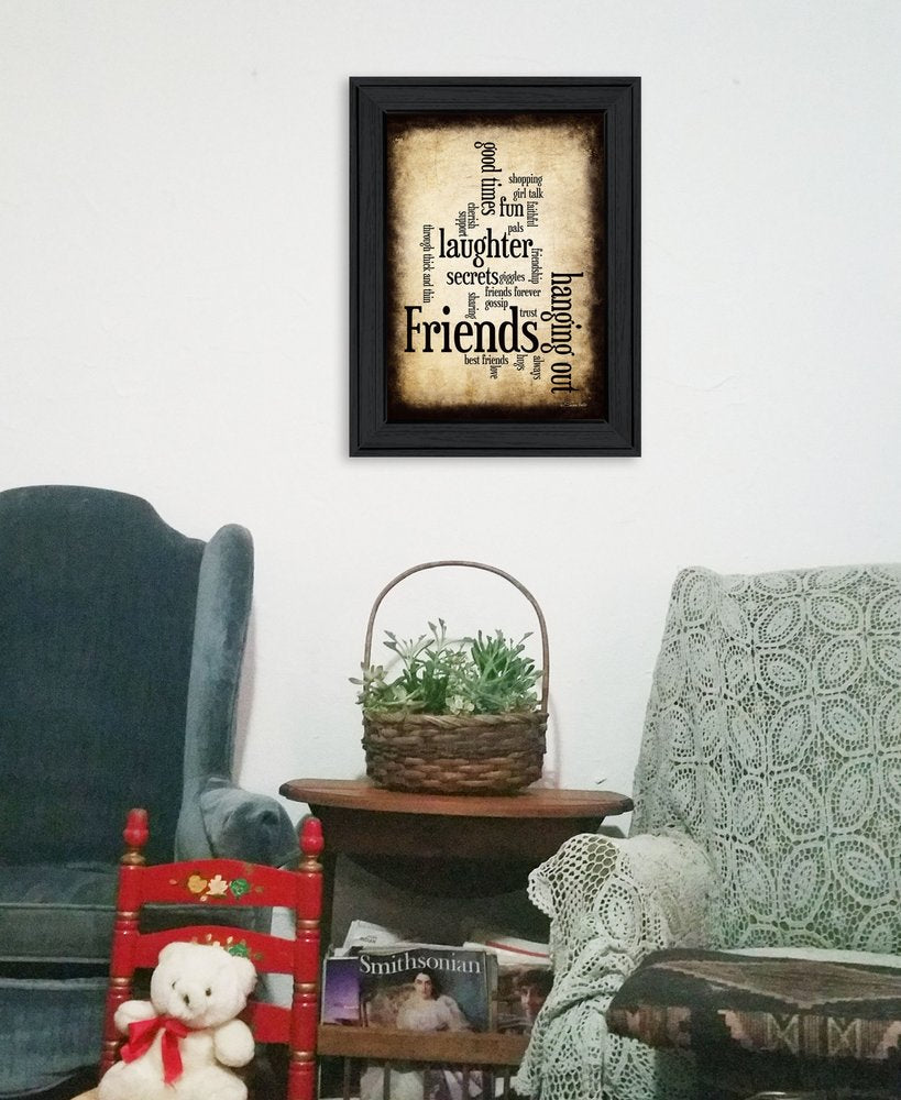 Friends 1 Black Framed Print Wall Art HomeRoots