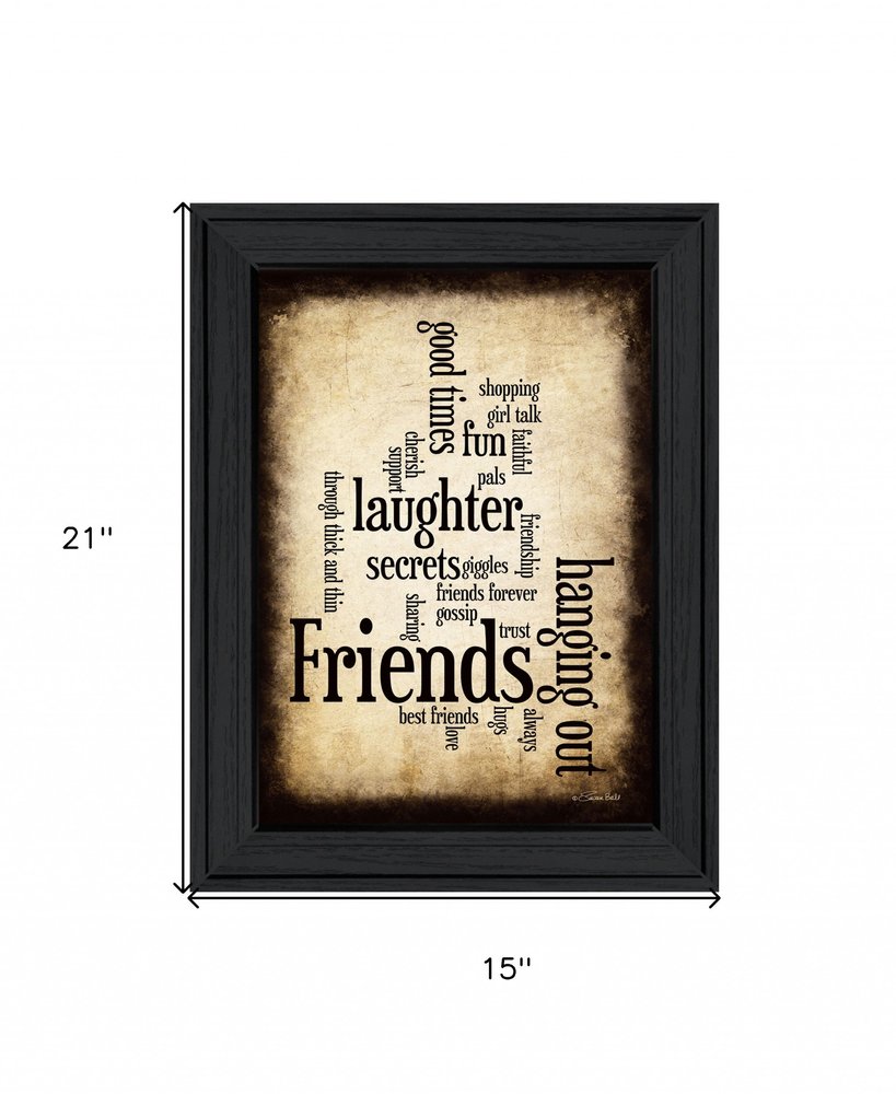 Friends 1 Black Framed Print Wall Art HomeRoots