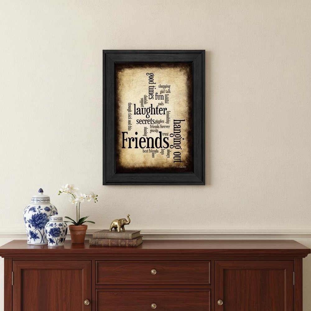 Friends 1 Black Framed Print Wall Art HomeRoots