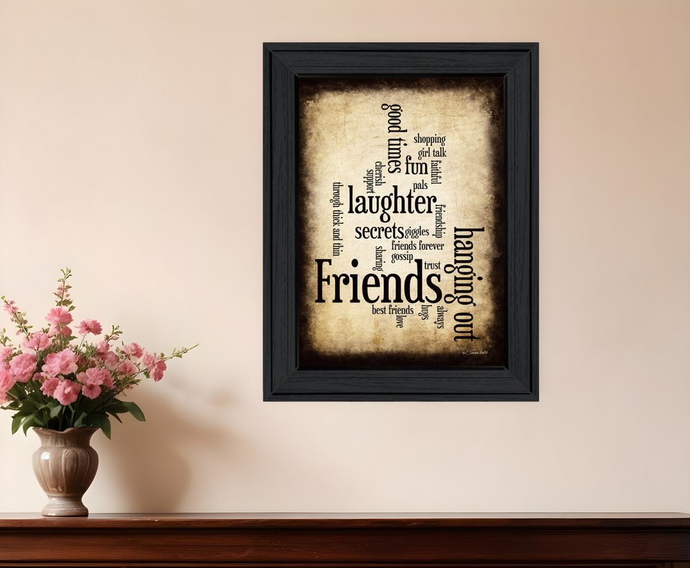 Friends 1 Black Framed Print Wall Art HomeRoots