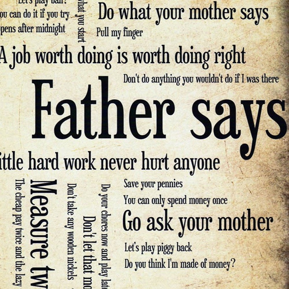 Father Says Black Framed Print Wall Art HomeRoots