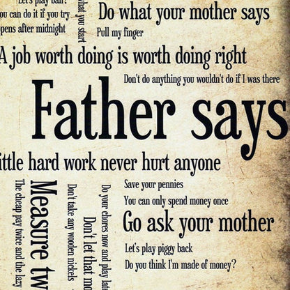 Father Says Black Framed Print Wall Art HomeRoots