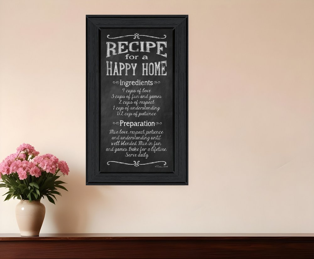 Recipe for a Happy Home 2 Black Framed Print Wall Art HomeRoots