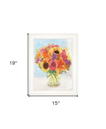 Vases with Flowers 1 White Framed Print Wall Art HomeRoots