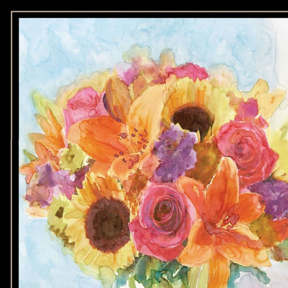 Vases with Flowers 1 Black Framed Print Wall Art HomeRoots