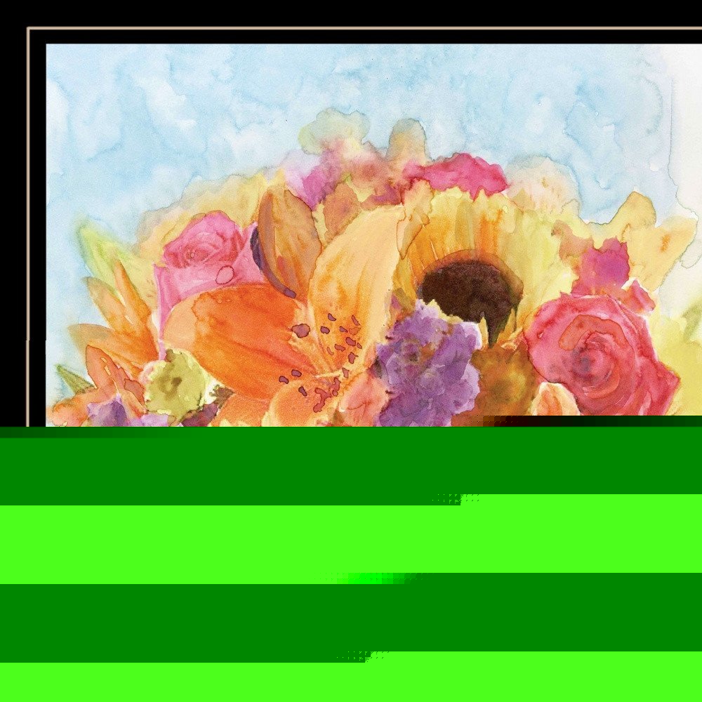 Vases with Flowers 1 Black Framed Print Wall Art HomeRoots