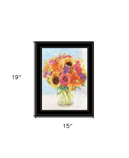 Vases with Flowers 1 Black Framed Print Wall Art HomeRoots