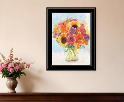 Vases with Flowers 1 Black Framed Print Wall Art HomeRoots