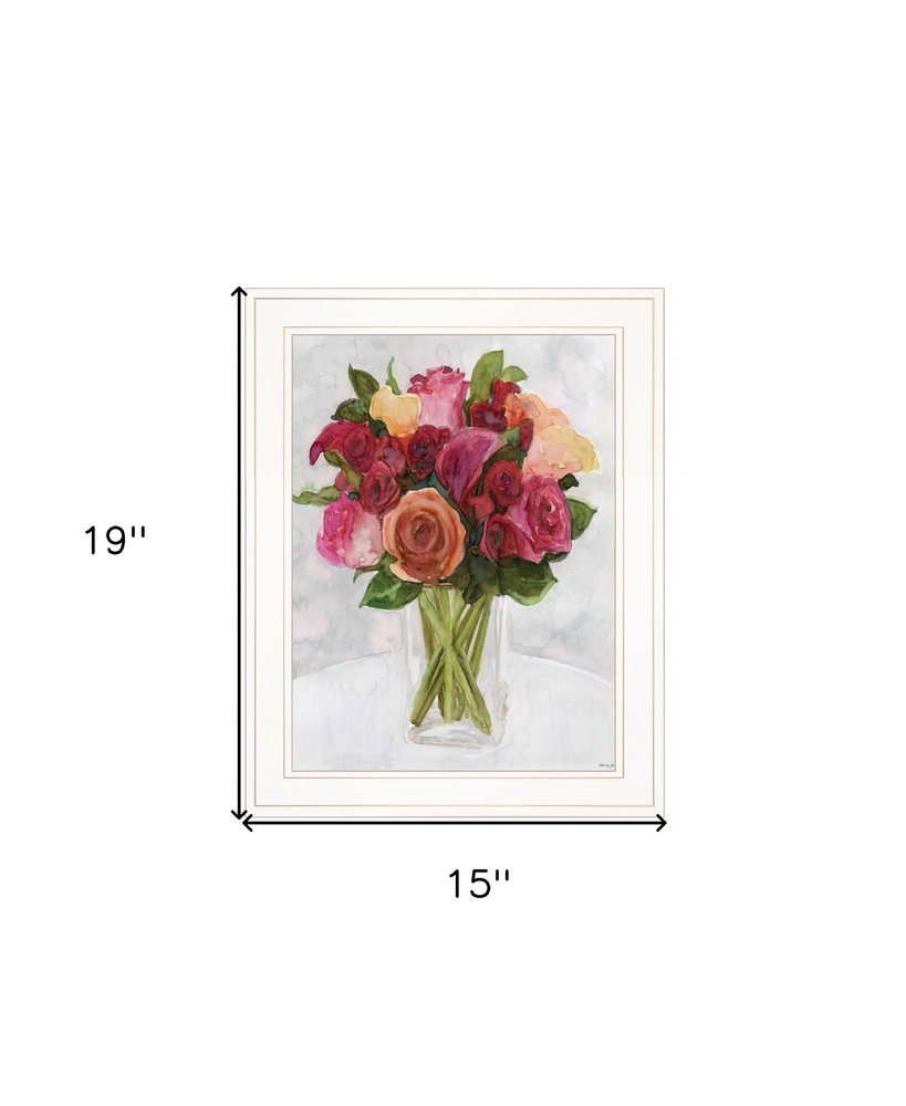 Vases with Flowers II 1 White Framed Print Wall Art HomeRoots