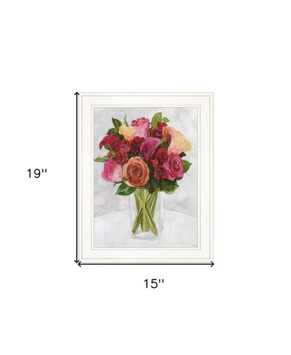 Vases with Flowers II 1 White Framed Print Wall Art HomeRoots