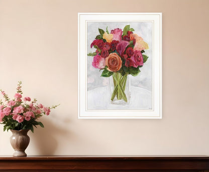 Vases with Flowers II 1 White Framed Print Wall Art HomeRoots