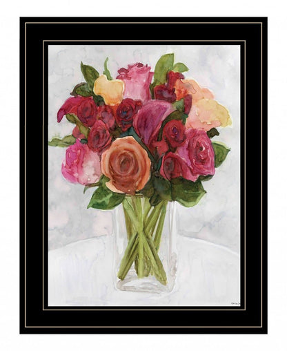 Vases with Flowers II 2 Black Framed Print Wall Art HomeRoots
