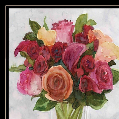 Vases with Flowers II 2 Black Framed Print Wall Art HomeRoots